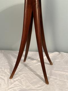 MID CENTURY ITALIAN LEATHER TOP AND SPLAYED WOOD TABLE - 4276158