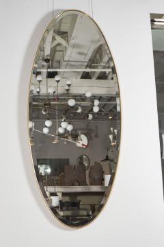 MID CENTURY ITALIAN MODERN BEVELLED MIRROR WITH BRASS FRAME - 1752459