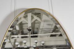 MID CENTURY ITALIAN MODERN BEVELLED MIRROR WITH BRASS FRAME - 1752461