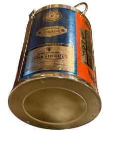 MID CENTURY METALLIC MUTI COLORED GOLDTONE MARTINI ROSSI ICE BUCKET - 4557647