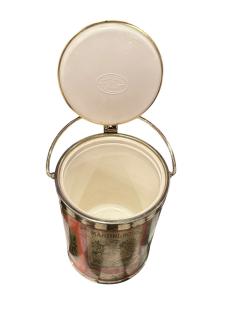 MID CENTURY METALLIC MUTI COLORED GOLDTONE MARTINI ROSSI ICE BUCKET - 4557650