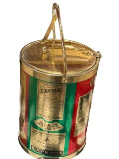 MID CENTURY METALLIC MUTI COLORED GOLDTONE MARTINI ROSSI ICE BUCKET - 4557651