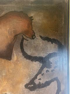 MID CENTURY MODERN ANIMAL CAVE PAINTING BY RAZELLE - 2124245