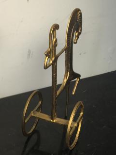 MID CENTURY MODERN GILT BRONZE FEMALE GLADIATOR SCULPTURE - 809880