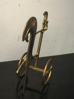 MID CENTURY MODERN GILT BRONZE FEMALE GLADIATOR SCULPTURE - 809881