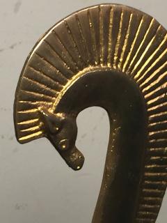 MID CENTURY MODERN GILT BRONZE FEMALE GLADIATOR SCULPTURE - 809883