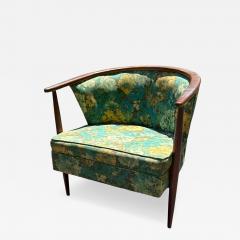 MID CENTURY MODERNIST ARMCHAIR WITH ORIGINAL FDLORAL PRINT FABRIC - 4594637
