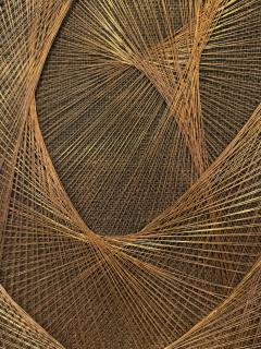 MID CENTURY MODERNIST COPPER STRING ART SAILBOAT WALL SCULPTURE - 4281348