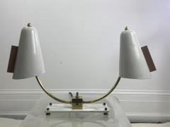 MID CENTURY MODERNIST DOUBLE SHADE DESK LAMP - 1121713