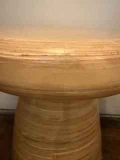 MID CENTURY MODERNIST TOADSTOOL FORM RATTAN TABLE - 4403860