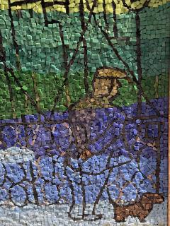 MID CENTURY NYC SKYLINE COLORFUL MOSAIC WALL ART - 4792326
