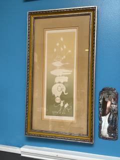 MID CENTURY ON THE BALL STYLIZED ANIMAL LITHOGRAPH BY MAR - 4281375