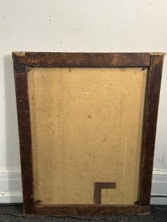MID CENTURY ORANGE AND BLACK ABSTRACT SPLATTER PAINTING SIGNED - 4278740