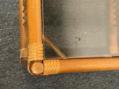 MID CENTURY PAIR OF BAMBOO RATTAN AND GLASS END TABLES - 4283044