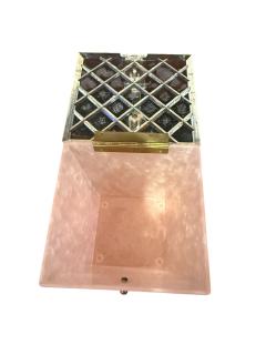 MID CENTURY PALE PINK LUCITE HANDBAG - 4565376