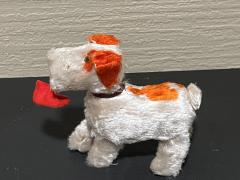 MID CENTURY PLAYFUL PUPPY KEY WIND DOG WITH SHOE TOY - 3331776