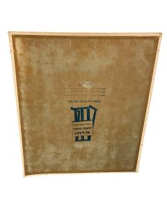 MID CENTURY RAFFIA DONKEY FIGURE PAINTING SIGNED M SMITH - 4503367