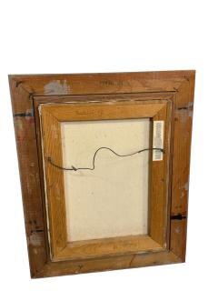 MID CENTURY RAKE CARVED FROM TREE WITH SHADOW PAINTING SIGNED ZOPH - 4503244