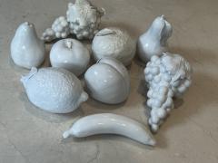 MID CENTURY SUITE OF NINE ITALIAN BLANC DE CHINE CERAMIC FRUIT - 3745569