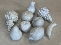 MID CENTURY SUITE OF NINE ITALIAN BLANC DE CHINE CERAMIC FRUIT - 3745570