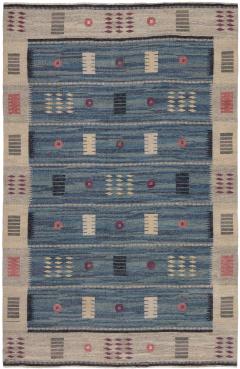 MID CENTURY SWEDISH FLATWEAVE WOOL RUG BY CARL DAGEL - 2442121