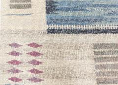 MID CENTURY SWEDISH FLATWEAVE WOOL RUG BY CARL DAGEL - 2442125