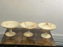 MID CENTURY TRIO OF ITALIAN ALABASTER TAZZAS - 3636819