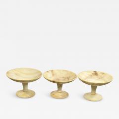MID CENTURY TRIO OF ITALIAN ALABASTER TAZZAS - 3683346