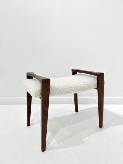 MID CENTURY WALNUT ARMED BENCH - 4493584