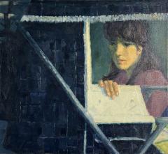 MID CENTURY WOMAN PAINTING - 4281669