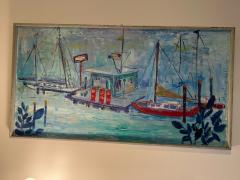 MID CENTURY YACHT CLUB PAINTING BY MARTHA NELL - 2186003