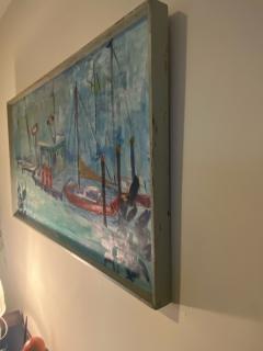 MID CENTURY YACHT CLUB PAINTING BY MARTHA NELL - 2186008