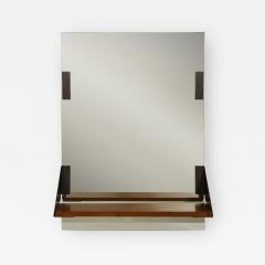 MIRROR WITH WALNUT AND BRONZE SHELF - 1892025