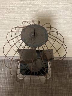 MIXED METALS BRUTALIST OWLS IN CAGE SCULPTURE - 2993030