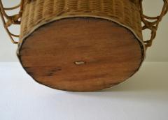 MId Century Woven Rattan Wine Basket - 2161551