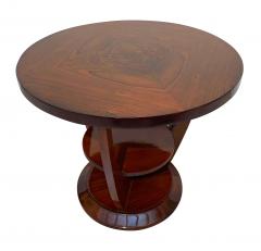 ML Guyot Round Art Deco Side Table Palisander Signed French Polish France circa 1925 - 1497972