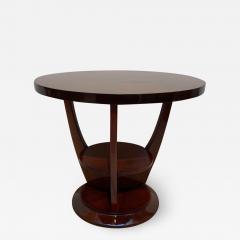 ML Guyot Round Art Deco Side Table Palisander Signed French Polish France circa 1925 - 1500319