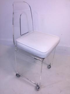 MOD LUCITE SWIVEL STOOL - 749580