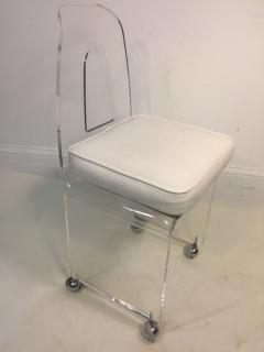 MOD LUCITE SWIVEL STOOL - 749582