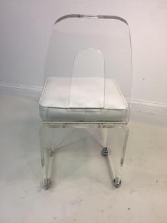 MOD LUCITE SWIVEL STOOL - 749586