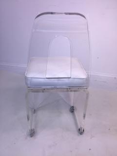 MOD LUCITE SWIVEL STOOL - 749587