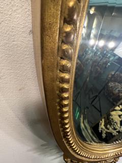 MODERN ANTIQUE REPRODUCTION OF GILT WOOD AND GESSO FEDERAL OVAL MIRROR - 3645667