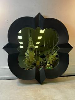 MODERN BLACK RESIN FRAMED DECORATOR DESIGN MIRROR - 3174457