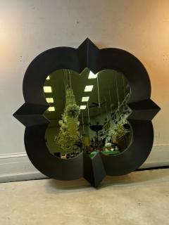 MODERN BLACK RESIN FRAMED DECORATOR DESIGN MIRROR - 3331436