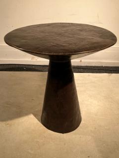 MODERN BRUTALIST SCULPTURAL BRONZE PATINATED TABLE - 2811201