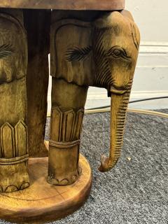 MODERN CARVED WOOD DUAL ELEPHANT TABLES - 3886355