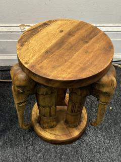 MODERN CARVED WOOD DUAL ELEPHANT TABLES - 3886364