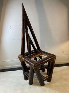 MODERN CUBISTIC BAMBOO AND RATTAN CHAIR - 2492636