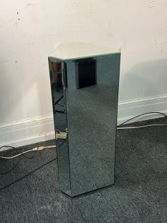 MODERN HEXAGONAL BEVELED MIRRORED PEDESTAL - 3745503