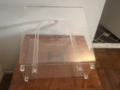 MODERN LUCITE MAGAZINE RACK - 3916210